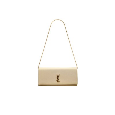 YSL KATE CLUTCH IN GRAIN DE POUDRE LEATHER 851921 (28*12*4cm)